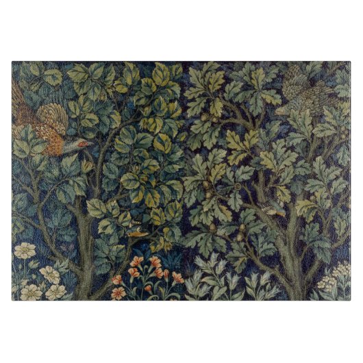 William Morris Pheasant Bird Tree Woodland Snijplank (Voorkant)