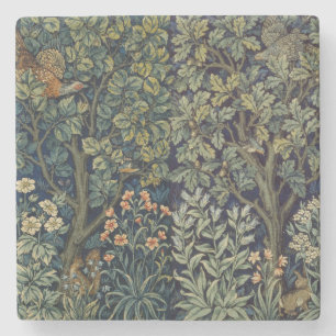 William Morris Pheasant Bird Tree Woodland Stenen Onderzetter