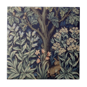 William Morris Pheasant Bird Tree Woodland Tegeltje