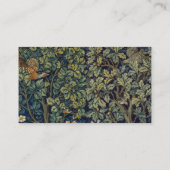 William Morris Pheasant Bird Tree Woodland Visitekaartje (Achterkant)