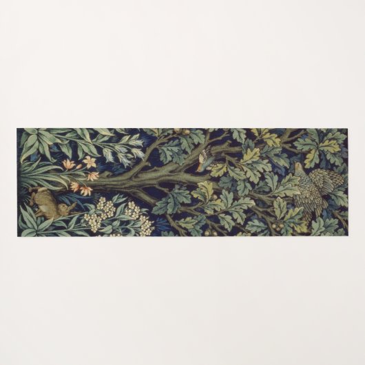 William Morris Pheasant Bird Tree Woodland Yogamat (Achterkant (horizontaal))