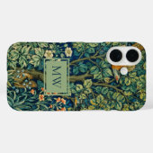 William Morris Pheasant Custom Monogram Case-Mate iPhone Case (Achterkant (horizontaal))