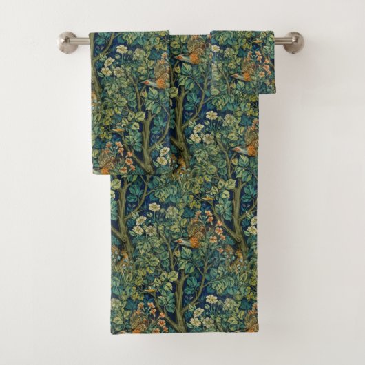 William Morris Phesant Bird Forest Bad Handdoek (Insitu)