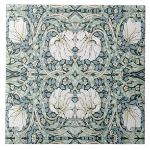 William Morris Pimpernel Blau Intricate Patroon  Tegeltje