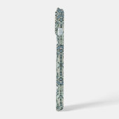 William Morris Pimpernel Blau Intricatief Patroon iPhone 15 Case (Linkerkant)