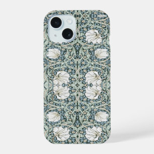 William Morris Pimpernel Blau Intricatief Patroon iPhone 15 Case