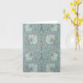 William Morris - Pimpernel: Blauwe en groene bloem Kaart (Gele Bloem)