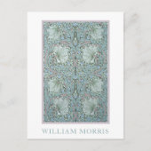 William Morris - Pimpernel: Blauwe & Groene Bloeme Briefkaart (Voorkant)