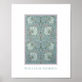 William Morris - Pimpernel: Blauwe & Groene Bloeme Poster (Voorkant)