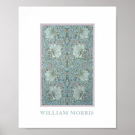 William Morris - Pimpernel: Blauwe & Groene Bloeme Poster