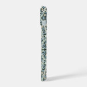 William Morris Pimpernel Blauwe Ingewikkelde Patro iPhone 15 Case (Linkerkant)