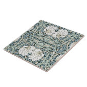 William Morris Pimpernel Blauwe Ingewikkelde Patro Tegeltje (Zijkant)