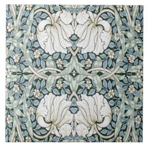 William Morris Pimpernel Blauwe Ingewikkelde Patro Tegeltje