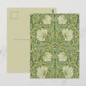 William Morris Pimpernel Bloem Blauw Behang Briefkaart (Voorkant / Achterkant)
