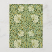 William Morris Pimpernel Bloem Blauw Behang Briefkaart (Voorkant)
