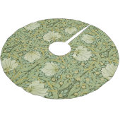William Morris Pimpernel Bloem Blauw Behang Kerstboom Rok (Gekanteld)