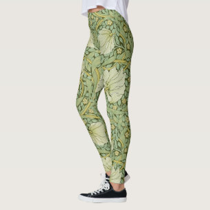 William Morris Pimpernel Bloem Blauw Behang Leggings