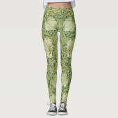 William Morris Pimpernel Bloem Blauw Behang Leggings (Voorkant)