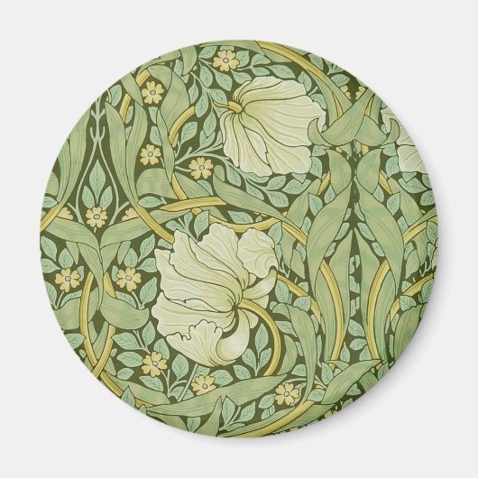 William Morris Pimpernel Bloem Blauw Behang Magneet (Voorkant)