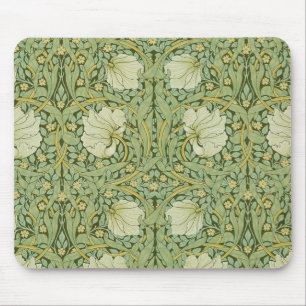 William Morris Pimpernel Bloem Blauw Behang Muismat