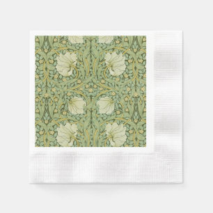 William Morris Pimpernel Bloem Blauw Behang Servet