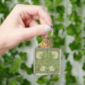 William Morris Pimpernel Bloem Blauw Behang Sleutelhanger (Hand)