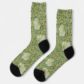 William Morris Pimpernel Bloem Blauw Behang Sokken (Links)