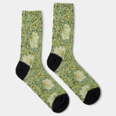 William Morris Pimpernel Bloem Blauw Behang Sokken (Rechts)