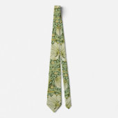William Morris Pimpernel Bloem Blauw Behang Stropdas (Voorkant)
