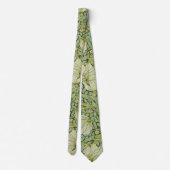 William Morris Pimpernel Bloem Blauw Behang Stropdas (Achterkant)
