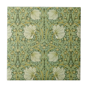 William Morris Pimpernel Bloem Blauw Behang Tegeltje
