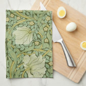 William Morris Pimpernel Bloem Blauw Behang Theedoek (Quarter Fold)