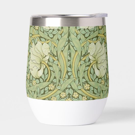 William Morris Pimpernel Bloemen Blauw Behang (Links)