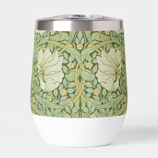 William Morris Pimpernel Bloemen Blauw Behang (Voorkant)