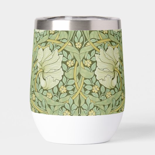 William Morris Pimpernel Bloemen Blauw Behang (Achterkant)