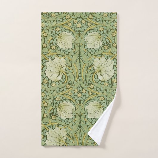 William Morris Pimpernel Bloemen Blauw Behang Bad Handdoek (Handdoek)