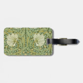 William Morris Pimpernel Bloemen Blauw Behang Bagagelabel (Achterkant horizontaal)