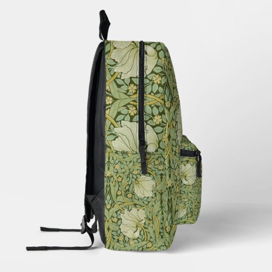 William Morris Pimpernel Bloemen Blauw Behang Bedrukte Rugzak (Links)