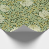 William Morris Pimpernel Bloemen Blauw Behang Cadeaupapier (Hoek)