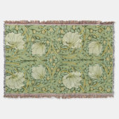 William Morris Pimpernel Bloemen Blauw Behang Deken (Voorkant)