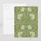 William Morris Pimpernel Bloemen Blauw Behang Feestdagenkaart (Voorkant / Achterkant)