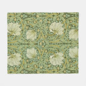 William Morris Pimpernel Bloemen Blauw Behang Fleece Deken (Voorkant (Horizontaal))