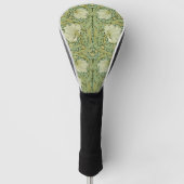 William Morris Pimpernel Bloemen Blauw Behang Golfheadcover (Voorkant)