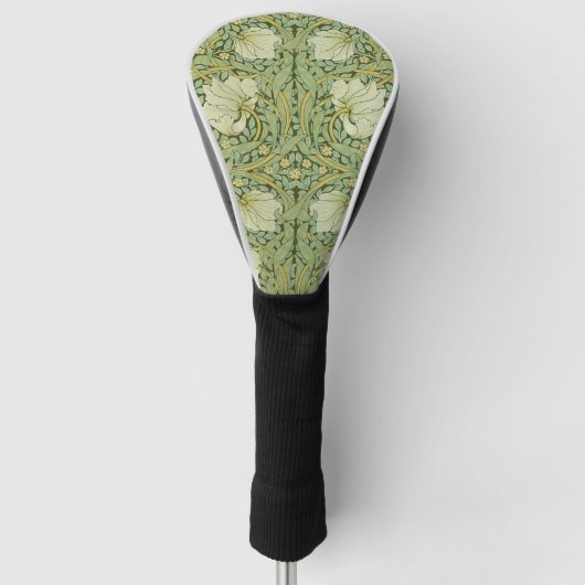 William Morris Pimpernel Bloemen Blauw Behang Golfheadcover (Voorkant)