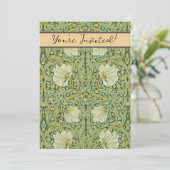 William Morris Pimpernel Bloemen Blauw Behang Kaart (Staand voorkant)