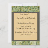 William Morris Pimpernel Bloemen Blauw Behang Kaart (Achterkant)