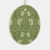 William Morris Pimpernel Bloemen Blauw Behang Keramisch Ornament (Rechts)
