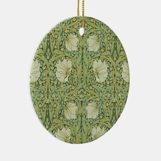 William Morris Pimpernel Bloemen Blauw Behang Keramisch Ornament (Rechts)