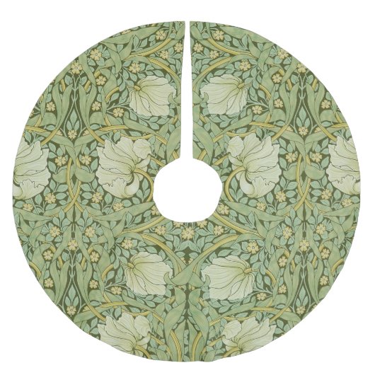 William Morris Pimpernel Bloemen Blauw Behang Kerstboom Rok (Voorkant)