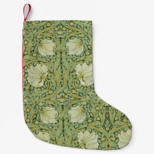 William Morris Pimpernel Bloemen Blauw Behang Kleine Kerstsok